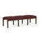 Lesro Lenox Wood 3 Seat Bench Wood Frame, Walnut, RF Nebbiolo Upholstery LW3001 - alternate 2